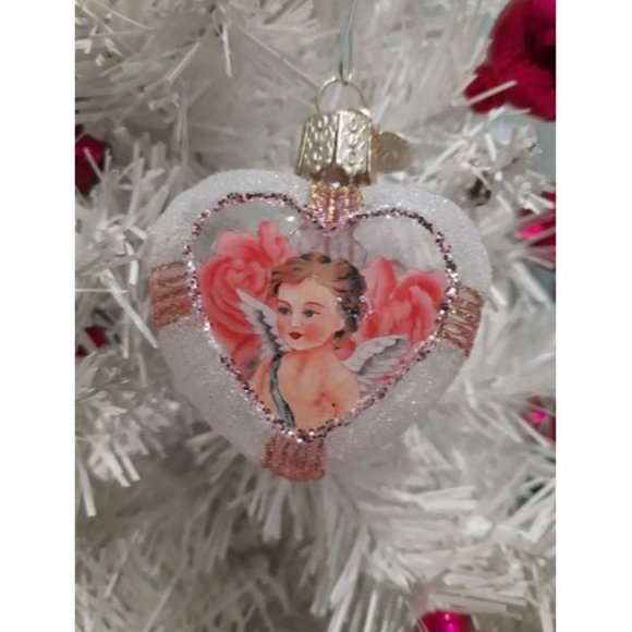 Angel Heart Inside Art Retired Old World Christmas Ornament - Picture 2 of 3